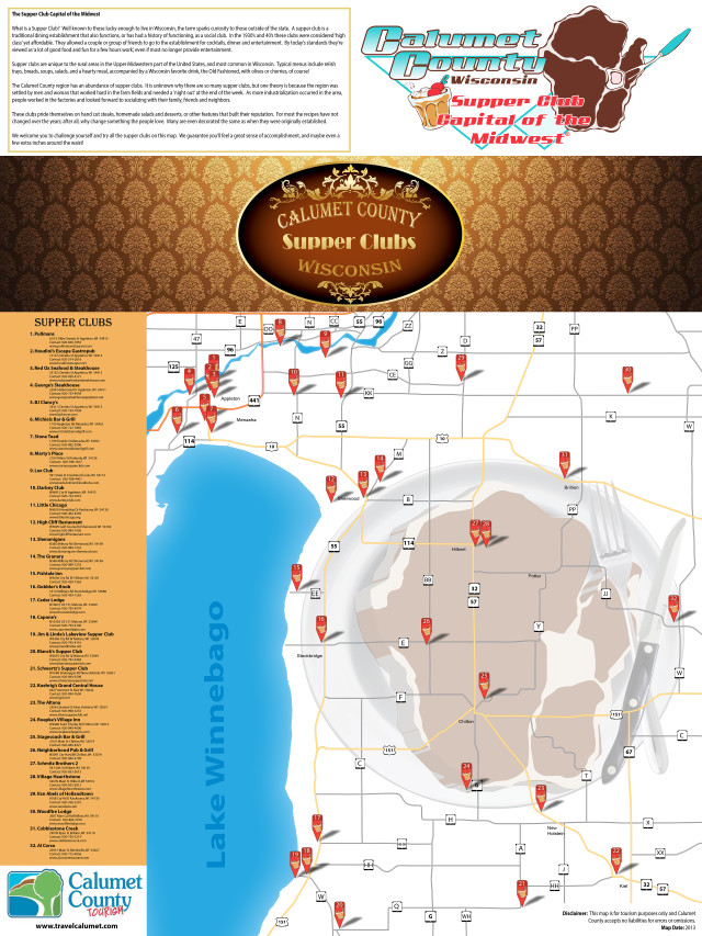 Supper Club Fish Fry Map 2013-1